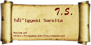 Tölgyesi Sarolta névjegykártya