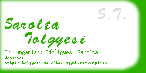 sarolta tolgyesi business card